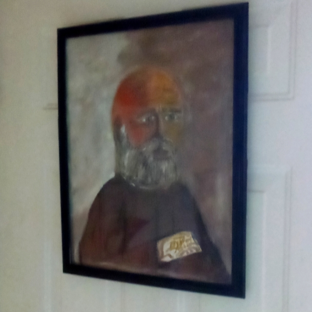 Acrylic painting done by me. Old man.